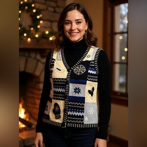 Holiday Editions Women’s Knit Vest Small NWT